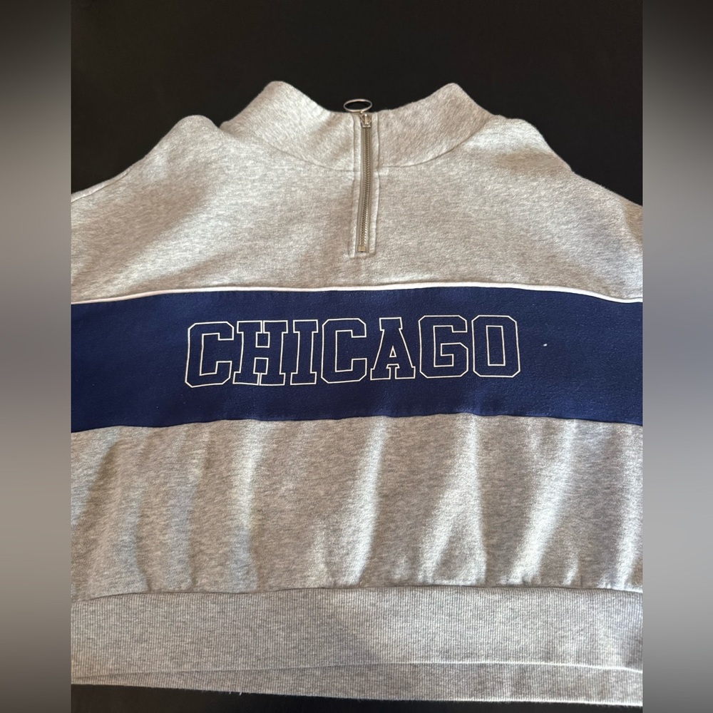 over sized- quarter zip H&M hoodie- Chicago- size large